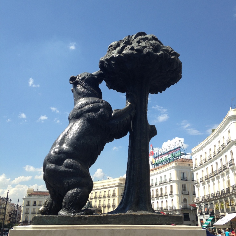 Statue of a bear and a strawberry tree in Puerta del Sol. So cute!